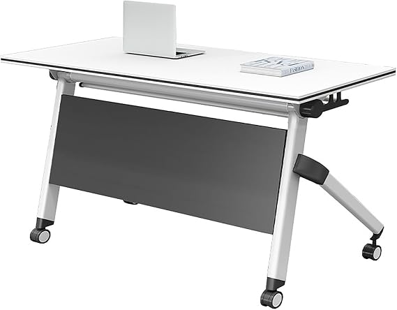 Conference Room Table, Foldable Meeting Tables, Flip Top Mobile Training Table, Modern Breakroom Table for Office Conference Room(Large)