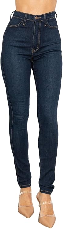 Vibrant Womens Denim Skinny Jeans Super Stretch High Waisted Rise Classic Casual Slim Fit Pants