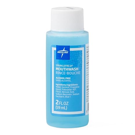 Medline SparkleFresh Alcohol-Free Mouthwash, 2-oz Bottle (Pack of 96)