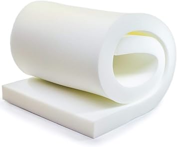 QOMFY 2" Height x 30" Width x 60" Length 1.8 Density 44ILD (Firm) Upholstery Foam Cushion Made in USA