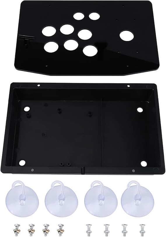 DIY Arcade Gaming Kit with Black Acrylic Plate and Case Arcade Game Enthusiasts