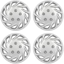 14" Silver Wheel Covers Premium Snap-On Hubcaps for Cars, Trucks, and SUVs Durable ABS Material, Universal Fit, Stylish(Pack of 4)