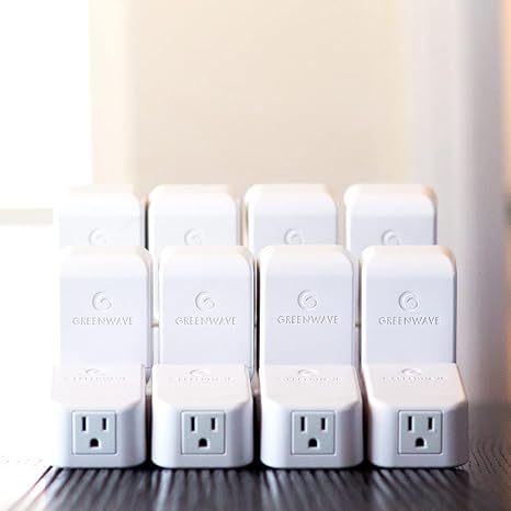 Greenwave Dirty Electricity Filter Kit, 12 Pack, Up to 1,500 Sq Ft | Reduce Electrical Pollution in Wiring & Living Spaces. Instant Plug-In with UL Certification & Pass-Through Outlet.