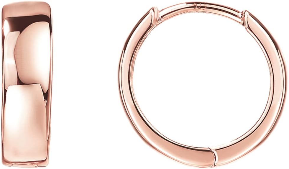 PAVOI 14K Gold Plated 925 Sterling Silver Post Huggie Earrings - Small Hoop Earrings for Women