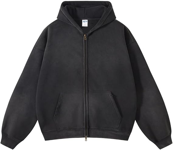 Men Oversized Hoodies Vintage Cotton Casual Hooded Sweatshirt with Pocket Teens Pullover Unisex