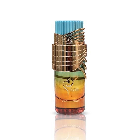 Paris Corner | Azm Eau de Parfum 3.4 Fl Oz | Unisex Fruity Floral Fragrance with Pear, Peach, Jasmine, Vanilla, Sandalwood & Musk | Summer-Inspired Long-Lasting Scent