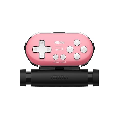 8Bitdo Zero 2 Bluetooth Mini Controller with Mobile Clip - Pink