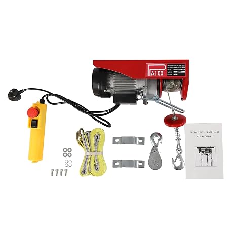 Electric Hoist with Wired Remote Control 100kg 480W