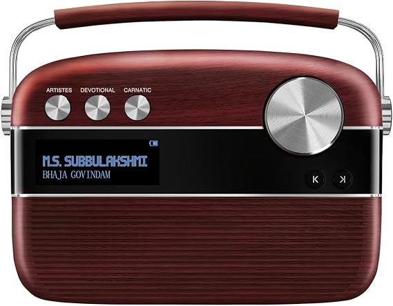 Saregama Carvaan Tamil Portable Digital Music Player (Cherrywood Red)
