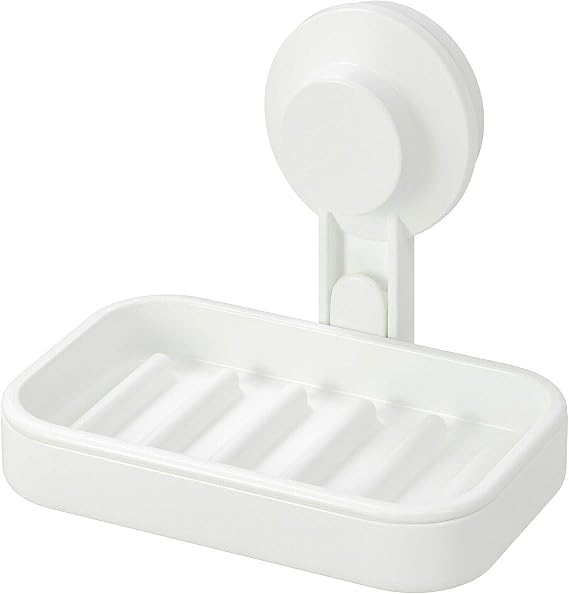 Ikea TISKEN suction cup soap dish, white, one size