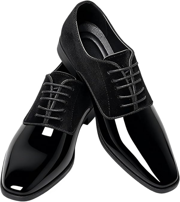 Men's Formal Oxford Comfortable Dress Shoes - Business Wingtip Lace Up Leather Shoes with Classic and Modern Designs