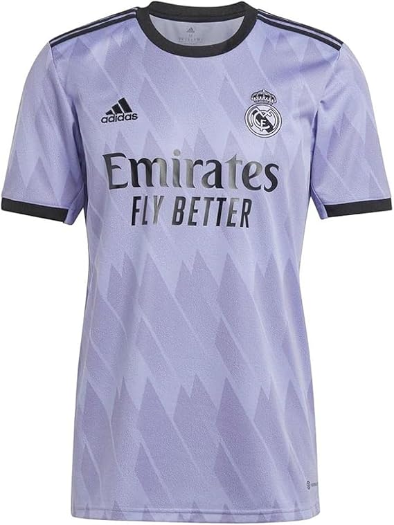 adidas Real Madrid Away Youth Jersey 22/23 (US, Alpha, X-Small, Regular, Light Purple)