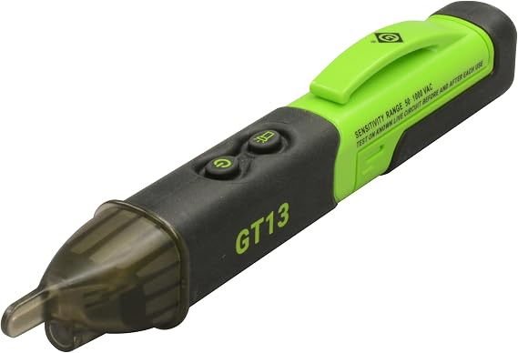 Greenlee GT13 Non-Contact Self-Test Voltage Detector, 50V - 1000V AC,Black