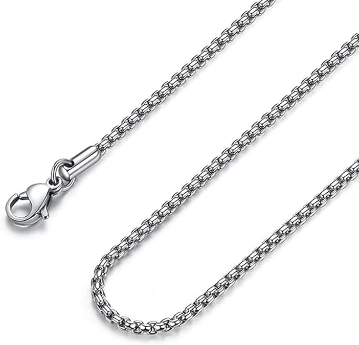 Trend Collection Blackproof Thin Knitted Model Steel Men's Necklace Chain