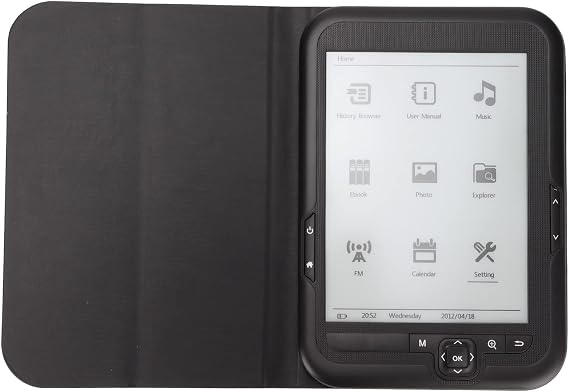 Paperwhite 16GB, HD Ink Screen E Reader, 6inch 800x600 E Reader E Book, Eye E Reader Devices Support TXT DOC PDF FB2 HTML PDB EPUB MOBI RTF (16GB)