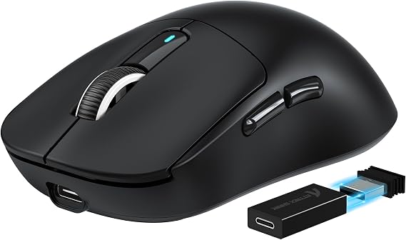 ATTACK SHARK X3PRO Dual 8K Lightweight Wireless Gaming Mouse, Tri-Mode, PAW3395 PRO Optical Sensor, 26,000 DPI, 100 Million Click Optical Switches, Long Battery Life, 5 Programmable Buttons, Black