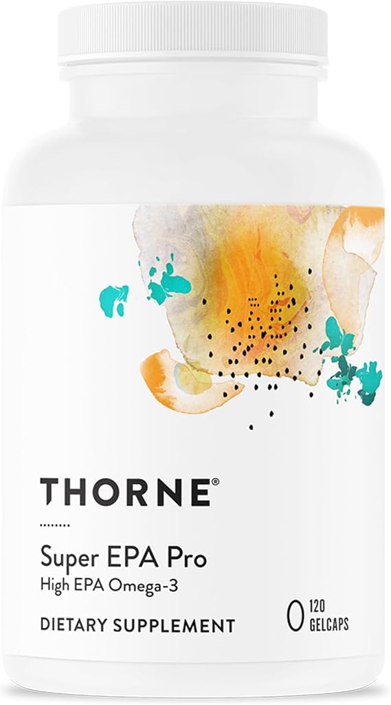 THORNE Super EPA Pro, High-EPA Omega-3 Fish Oil Supplement, 120 Softgels | 1,300 mg EPA & 320 mg DHA per Serving, Supports Healthy Blood Lipids & Cardiovascular Health*, NSF Contents Certified