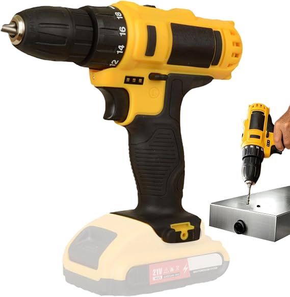Cordless Power Drill - Brushed Motor Chuck Multi Speed Handheld