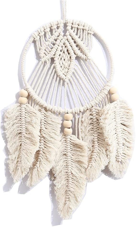 Dream Catcher Handmade Dreamcatcher Tassels Decoration Large Boho Wall Hanging Decor Woven Girl Room Decor Nursery Bedroom Dorm Chic Ornament,7.9 x 16.5 inches