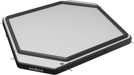 Space Acacia Air Floor 4 Person, 6 Inches Thick 4 Layers Inflatable Air Mattress with Removable Carpet and Carry Bag, Waterproof Moistureproof Mat Base for Camping, Lake, Pool Floating