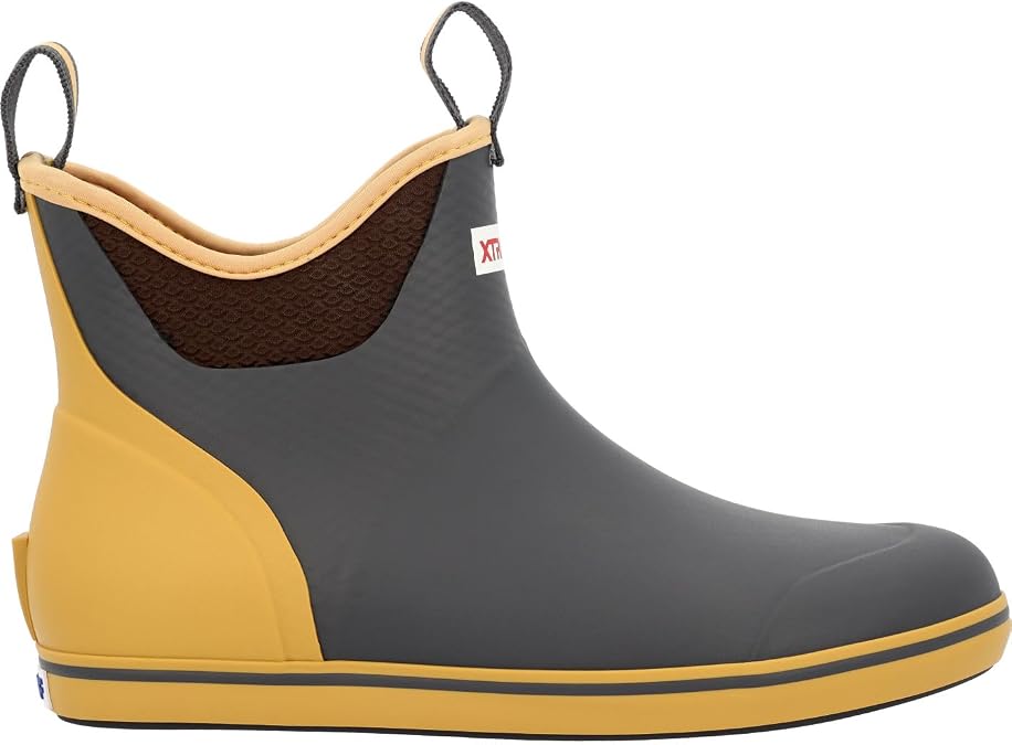XTRATUF Men's Ankle Deck Boot, Black, Size 14(M) | Outdoor Boots