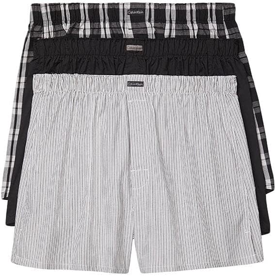 Calvin Klein Men's Underwear Cotton Classics 3-pack Woven Boxer