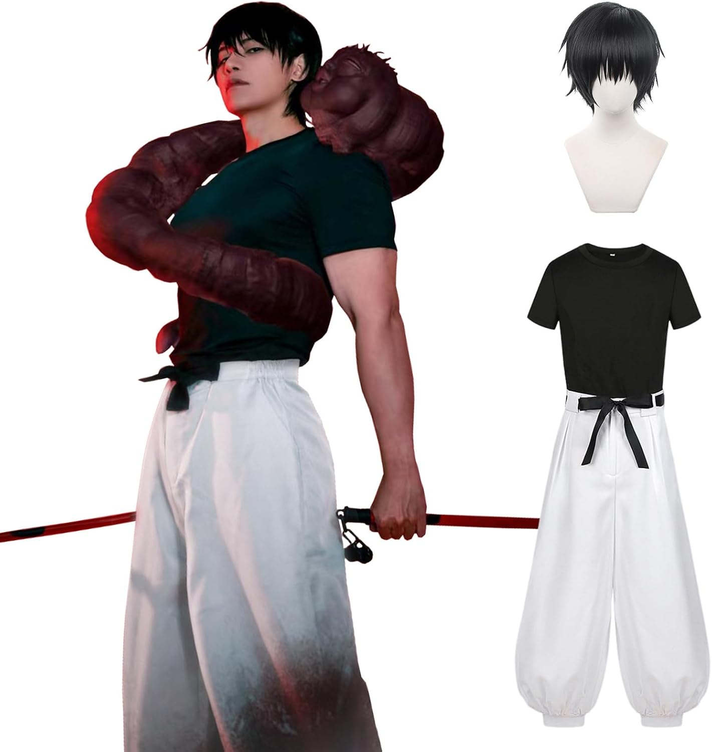 Shin Nigazaki, Anime Cosplay, Wig Included, House Entrance Glass, Gojo, Gogu, Natsuku Nizazaki, Rose, Nouin Maki Cosplay, Full Set, Adult Costume, Cultural Festival, Anime Cosplay