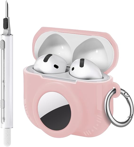 2 in 1 Case for AirPods 4 and AirTag (Pink)