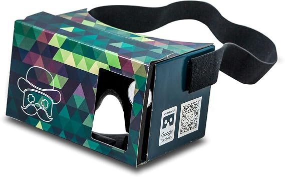 Google Cardboard POP! CARDBOARD + FREE head strap and cushion. For Android and iPhone up to 6 inches. Including lenses. 3D glasses VR glasses Virtual Reality Viewer VR goggles.