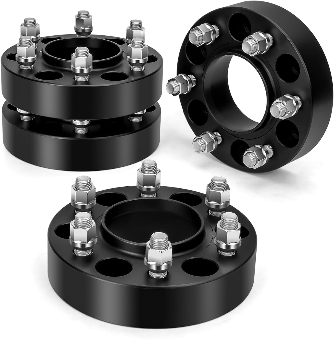 Dynofit 1.5in 6x135 Hub-Centric Wheel Spacers for F150, 87.1mm Hub Bore, M14x2.0 Thread, Forged 6-Lug Wheel Adapters for 2015-2026 Ford F-150, Expedition & Navigator, 4 Piece Spacers