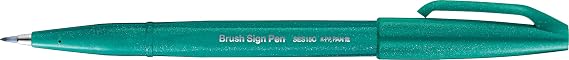 Pentel Brush Sign Pen SES15C-12 Fibre-Tip Pen 1 turquoise