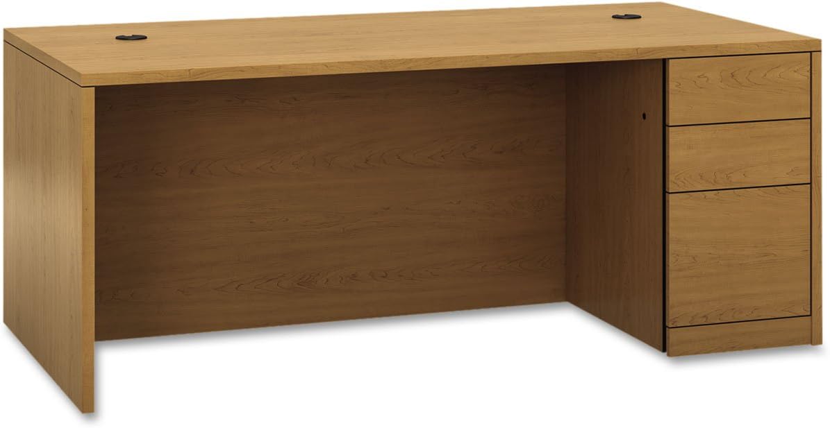 HON 105895RCC 10500 SeriesL Single Ped Desk, Right Full-Height Ped, 72 x 36, Harvest