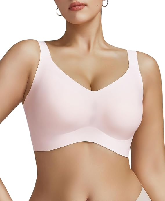 Women's Wireless Minimizer Bra Full Coverage Seamless Support