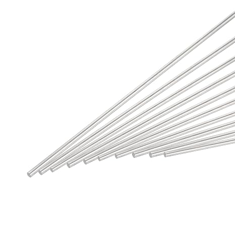 uxcell 2mm x 100mm ステンレススチールラウンドロッド、メタルソリッドシャフトロッド旋盤バーストック DIYクラフトモデルカーヘリコプター、飛行機用 50個