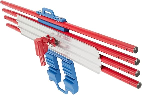 Bull Float 48x8" Magnesium Concrete Float Kit - Premium Durable Alloy, Large Round-End, Adjustable Bracket, Complete 4-Handle Set with Tool Bag, and Versatile Use