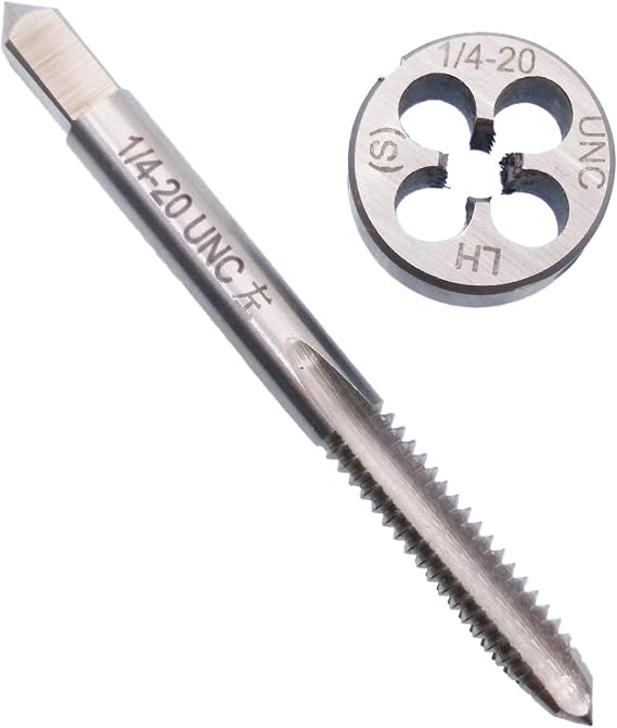 HSS 1/4-20 UNC Tap and 1/4-20 UNC Die Left Hand