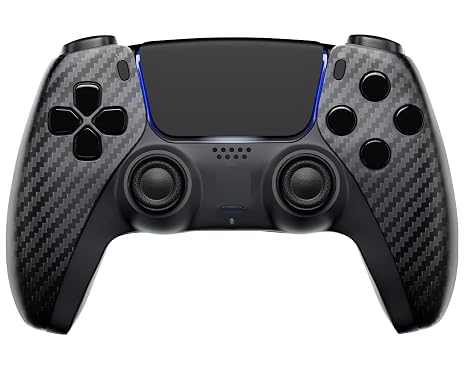 MODDEDZONE Wireless Controller for PS5 with Exclusive and Unique Designs Compatible with PlayStation 5 and PC - The Ideal Christmas Gift for Gaming Enthusiasts - Expertly Crafted in USA(Carbon)