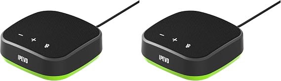 IPEVO VC-A10 USB Portable Speakerphone, Conferencing, Video Calls, Online Meetings, Hybrid Work, Meeting Rooms, Noise Reduction Microphone, 360 Voice Coverage, Easy Setup, Compatible with Teams, Zoom