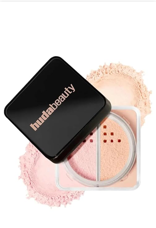 H.U.D.A - Easy Bake Blurring Loose Baking & Setting Powder, Long-Lasting, Shine Control, No Cakey Finish, Flawless Look, Lightweight & Brightening Effect - Color: (Cherry Peach) (Limited-Edition)