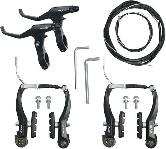 V Brakes, Linear Bicycle Brake Set, Bicycle Brake Levers 2pcs Mountain Bike Brake Handles 2.5 Finger 2.2cm Diameter for Most Bicycle, Road Bike, MTB, BMX, Cycling (Aluminum Alloy, Non-Slip)