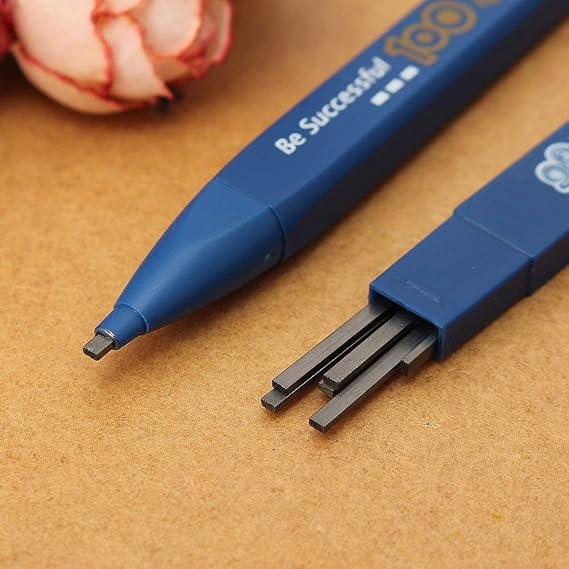 2B Holder Exam Mechanical Pencil With 6 pcs Refills Set Office Supplies - Random Color