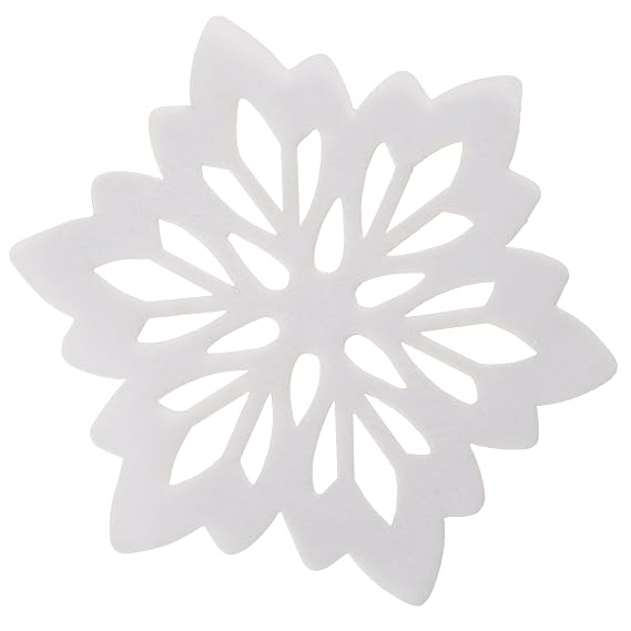 Crystal Candy Edible Wafer-Paper Snowflake Flower Kit in 3 Sizes, Total 9 Pieces