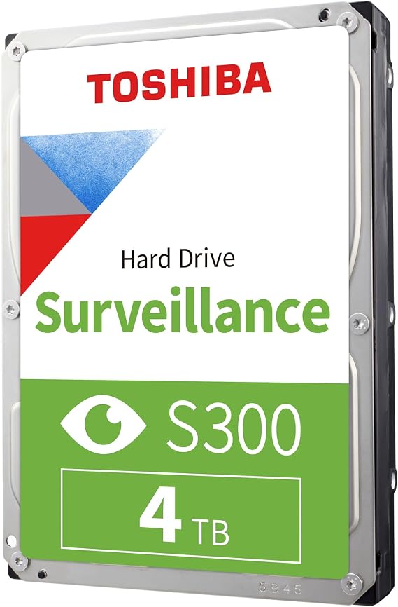 Toshiba S300 4TB 3.5” Built-in HDD – 256MB Cache, 6Gb/s, 5400RPM, Security and Surveillance, HDWT840UZSVA