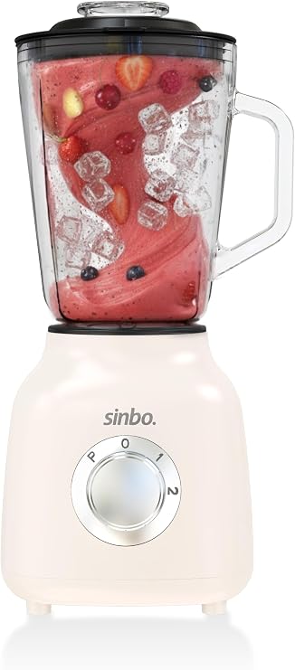 Sinbo SHB-7516 Turbo Blender - Smoothie Blender - 1.5 Litre Cam Hazne-Krem