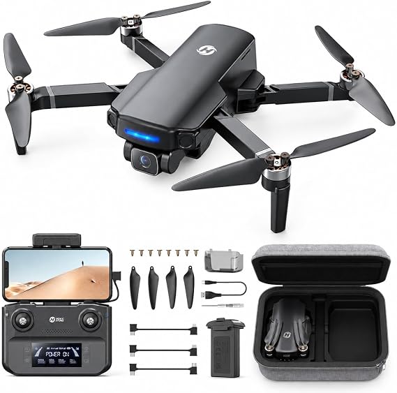 Holy Stone HS700E 4K UHD Drone with EIS Anti Shake 130 FOV Camera for Adults, GPS Quadcopter with 5GHz FPV Transmission, Brushless Motor, Easy Auto Return Home, Follow Me and Outdoor Carrying Case