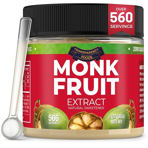 Monk Fruit Extract - 25X Sweeter Than Sugar (3oz, 566 servings)