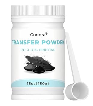 Godora DTF Powder White Digital Transfer Hot Melt Adhesive 907g  32oz, DTF PreTreat Transfer Powder for All DTF and DTG Printers, DTF Hot Melt Adhesive Powder for All Fabric