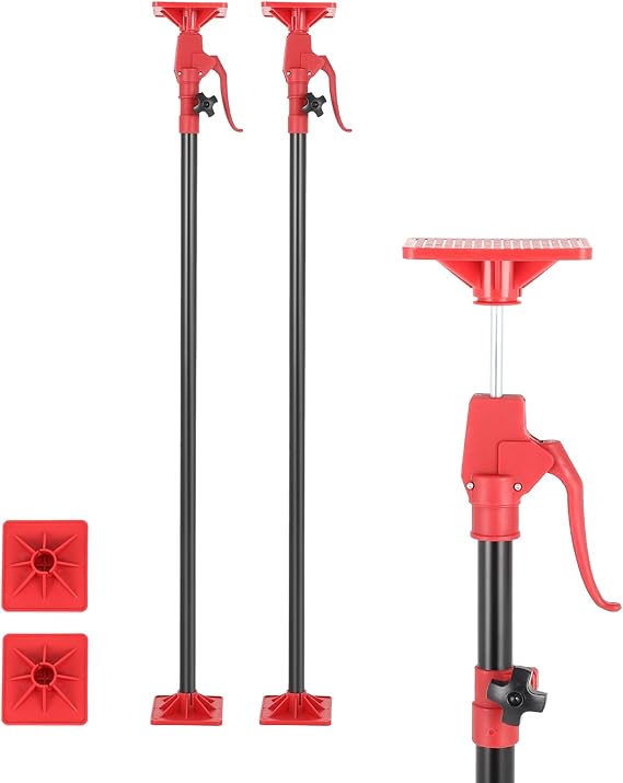 Cabinet Jack Support Pole, 2 Pack 45-114 in Adjustable Heights Support Pole | 154 lbs Capacity for Cabinet Jack, Cabinet Jacks for Drywall Jack Installing Cabinets Third Hand Support System