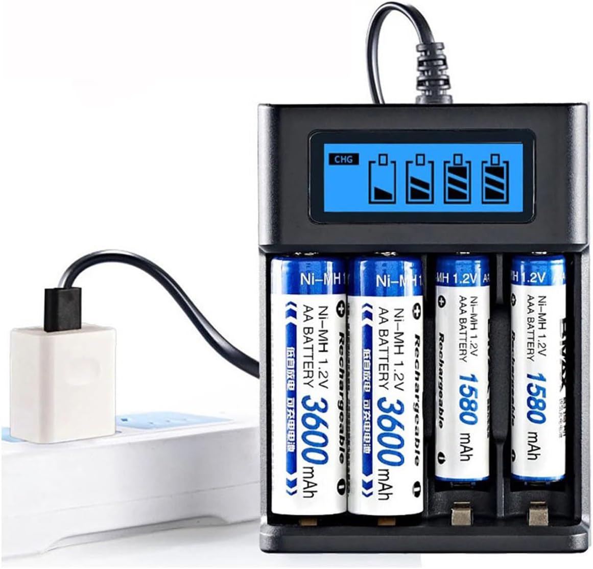 Greentech Battery Charger Four Slots - 1.2V Ni-MhNi-Cd AAAAAGT-BC03