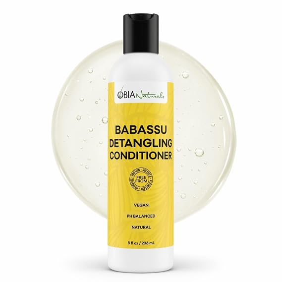 OBIA Naturals Babassu Detangling Hair Conditioner, Protein-Free, 8 oz | Vegan, coconut-free formula with avocado oil. Ideal for hydrating curly, coily and low porosity hair without heavy buildup